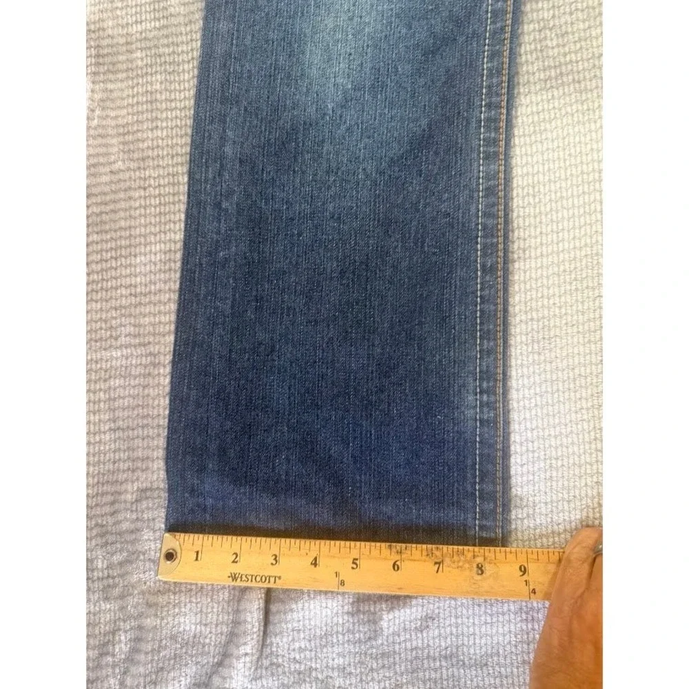 True Religion Zach Straight Jeans Medium Wash Denim‎ Blue Flap Pocket 30X31
